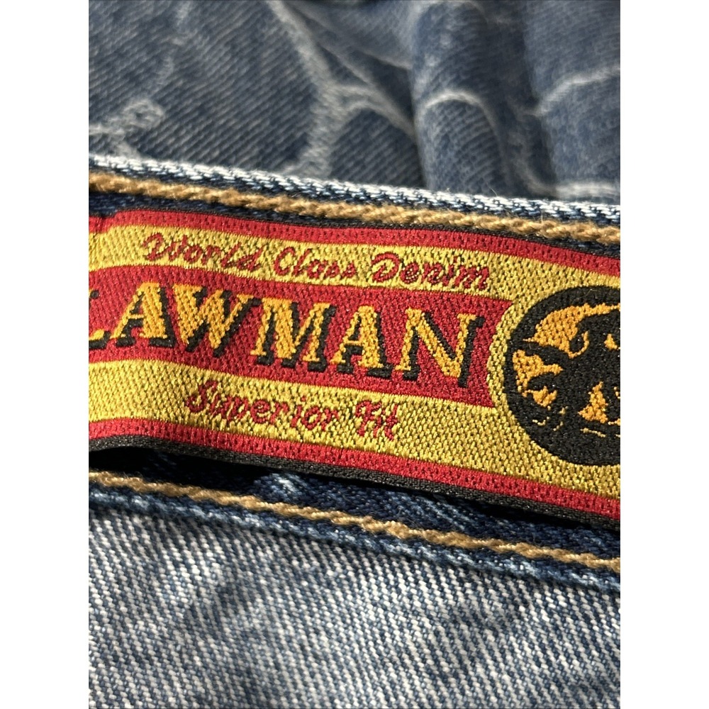 Women's Vintage Lawman High Waisted Jeans Slim Fit Straight Sz 24 24x29 - Picture 11 of 13